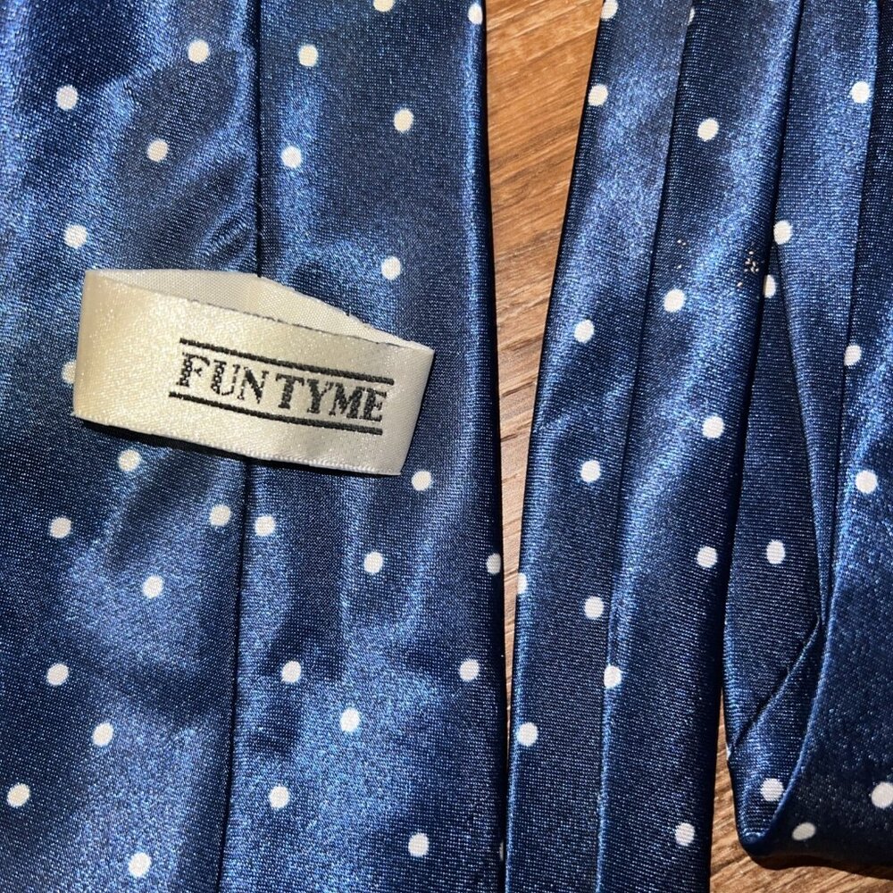 Funtyme Blue Santa Claus Neck Tie 100% polyester - Picture 7 of 9